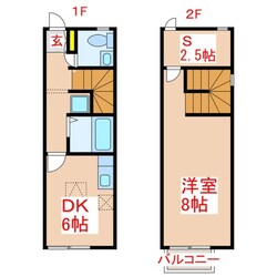 リースランド川上　Ｂ棟の物件間取画像